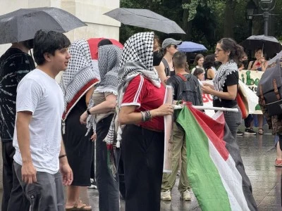 New York&rsquo;ta Trump ve Netanyahu karşıtı protesto