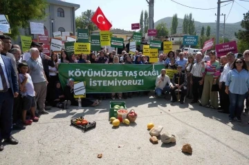 Nil&uuml;fer il&ccedil;esine yapılmak istenilen taş ocağına vatandaştan tepki