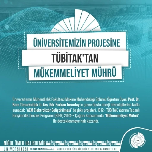 N&Ouml;H&Uuml; akademisyenlerinin projesine &rsquo;M&uuml;kemmeliyet M&uuml;hr&uuml;&rsquo;

