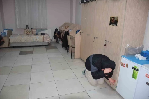 &Ouml;ğrenci yurdunda deprem ve yangın tatbikatı