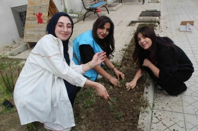 &Ouml;ğrencilere hobi bah&ccedil;esi kuruldu
