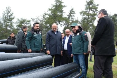 Bursa Orhaneli&rsquo;de 13 bin 500 dekarlık alana modern sulama yatırımı