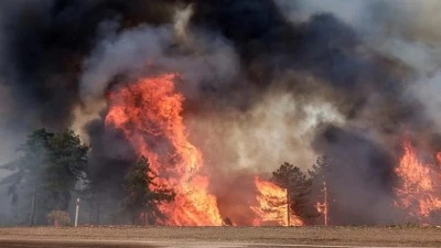 Orhaneli ve Harmancık'ta etkili olan yangın kontrol altında