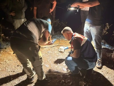 Ormanda dehşete d&uuml;ş&uuml;ren manzara