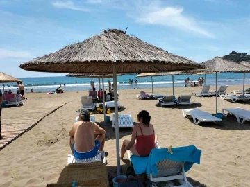 Ortaca Sarıgerme Sar&ccedil;ed halk plajı misafirlerini ağırlamaya başladı
