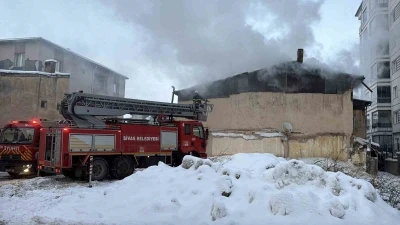 Paniğe neden olan yangın 