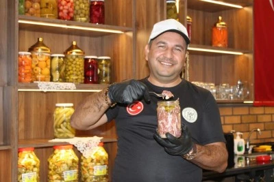 Pastırmanın turşusu yapıldı