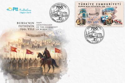 PTT&rsquo;den &ldquo;Bursa&rsquo;nın Fethinin 700. Yılı&rdquo; Konulu Anma Pulu ve İlkg&uuml;n Zarfı