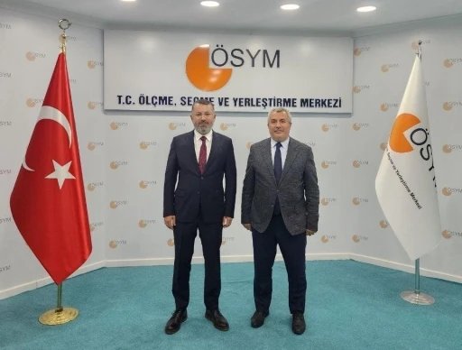 Rekt&ouml;r Kırışık, &Ouml;SYM Başkanı Ersoy ile g&ouml;r&uuml;şt&uuml;
