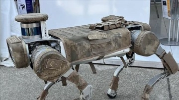 Robot k&ouml;pek Ke&ccedil;i dağlarda Mehmet&ccedil;ik'e siper oluyor