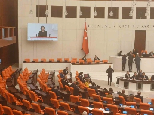 Saadet Partisi Hatay milletvekili Necmettin &Ccedil;alışkan tek başına Saadet Partisi grubu sıralarında oturdu
