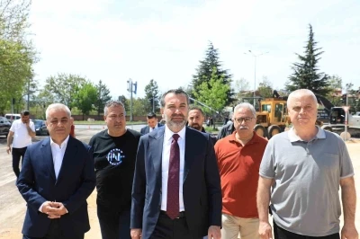 Saha incelemelerini s&uuml;rd&uuml;ren Başkan Şahin Şerifoğulları&rsquo;ndan yoğun tempo
