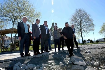 Sahil Parkta yenileme ve d&uuml;zenleme &ccedil;alışmaları başladı
