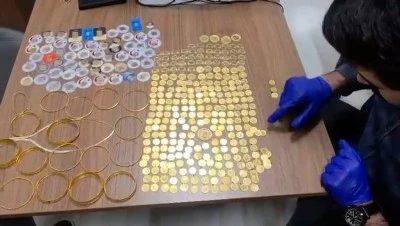 Sahte polis altın dolu &ccedil;antayla ka&ccedil;arken yakalandı