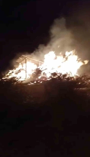 Samanlık ve arazi yangını b&uuml;y&uuml;meden s&ouml;nd&uuml;r&uuml;ld&uuml;
