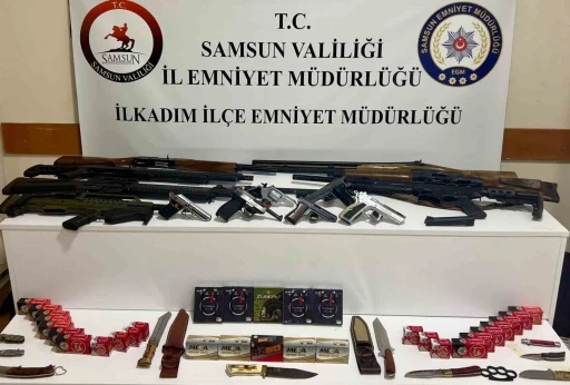 Samsun&rsquo;da 2 kardeşi miras y&uuml;z&uuml;nden tabancayla vuran eniştenin evinden cephanelik &ccedil;ıktı
