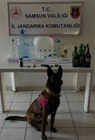 Samsun&rsquo;da 65 litre etil alkol ele ge&ccedil;irildi

