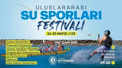 Samsun&rsquo;da Uluslararası Su Sporları Festivali yapılacak
