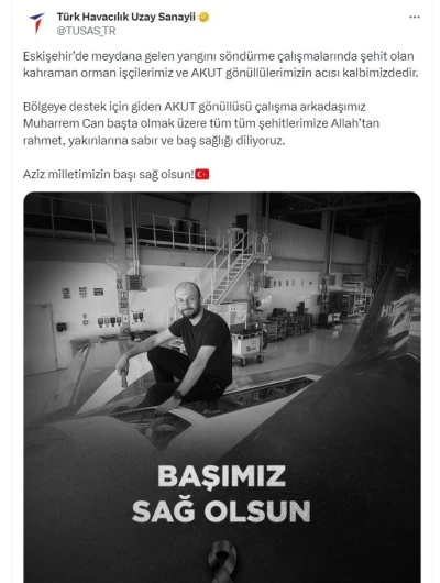 Şehit AKUT g&ouml;n&uuml;ll&uuml;s&uuml; Muharrem Can, H&Uuml;RJET'in başm&uuml;hendisiydi