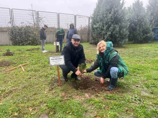 Şehit &ouml;ğretmenler i&ccedil;in stadyum &ccedil;evresine ağa&ccedil; diktiler

