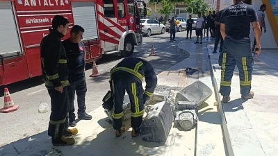 Ses sistemini belediye &ouml;n&uuml;nde yakan işletme sahibi tutuklandı