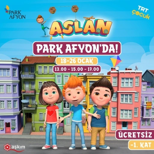 Sevilen karakter &lsquo;Aslan&rsquo; s&ouml;mestrde Park Afyon AVM&rsquo;de
