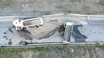 Şile&rsquo;de iki hafriyat kamyonu &ccedil;arpıştı: 1 &ouml;l&uuml;, 1 yaralı
