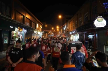 Sınırın sıfır noktası Kilis&rsquo;te &rsquo;15 Temmuz&rsquo; kortej y&uuml;r&uuml;y&uuml;ş&uuml; yapıldı
