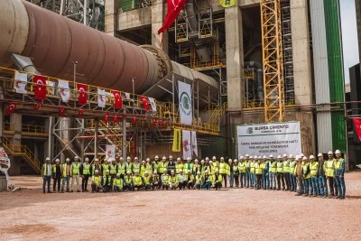 Sintek Group iz bıraktı: Bursa &Ccedil;imento Modernizasyon Projesi'nde d&ouml;ner fırın ateşlendi