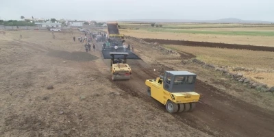 Şırnak&rsquo;ta BSK asfalt serimi başladı
