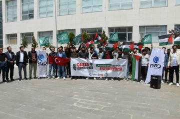 Şırnak&rsquo;ta &uuml;niversite &ouml;ğrencilerinden ABD&rsquo;deki protestolara destek
