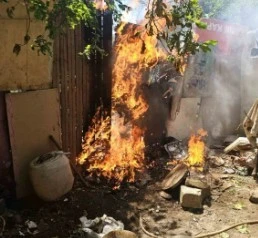 Şişli&rsquo;de cam kırığı mercek oldu, evin bah&ccedil;esini yaktı