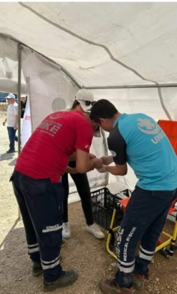 Sporcuların acil sağlık ihtiya&ccedil;larını UMKE karşıladı
