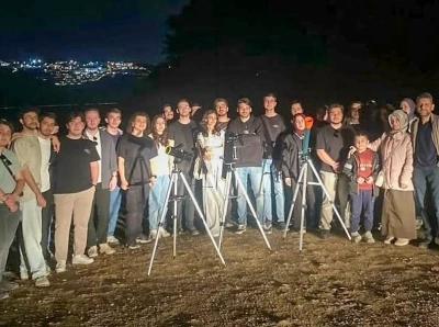 SUB&Uuml;&rsquo;l&uuml; &ouml;ğrenciler, Eta Aquarid meteor yağmurunu g&ouml;zlemledi
