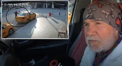 Su&ccedil; makinesinin satırlı saldırısından anlık refleksle kurtulan taksici: "Geri &ccedil;ekilmesem kellem gitmişti"