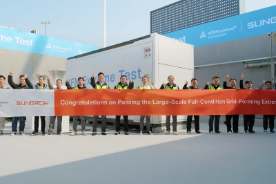Sungrow D&uuml;nyanın İlk B&uuml;y&uuml;k &Ouml;l&ccedil;ekli Şebeke Oluşturma Doğrulama Testini Başarıyla Tamamladı