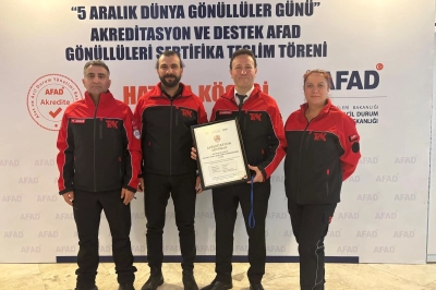 TAK Ekibi AFAD G&ouml;n&uuml;ll&uuml;s&uuml; Olarak Akredite Edildi