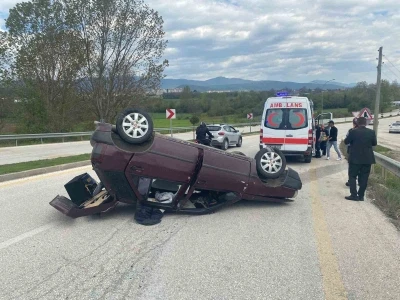 Takla atan ara&ccedil;ta burnu bile kanamadı
