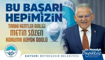 Tarihine sahip &ccedil;ıkan b&uuml;y&uuml;kşehirin 2 proje, 8 uygulamasına b&uuml;y&uuml;k &ouml;d&uuml;l
