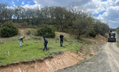 Tavşanlı Kuru&ccedil;ay G&ouml;leti &ccedil;evresi h&uuml;k&uuml;ml&uuml;lerin ellerinden yeşeriyor
