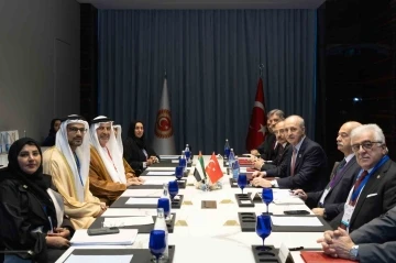 TBMM Başkanı Kurtulmuş, BAE Federal Ulusal Konseyi Birinci Başkanvekili Al Tayer&rsquo;i kabul etti

