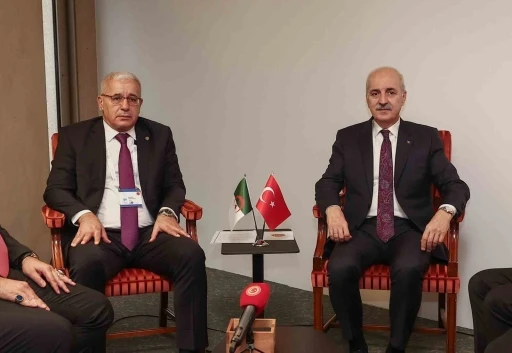 TBMM Başkanı Kurtulmuş, Cezayir Ulusal Halk Meclisi Başkanı Boughali ile g&ouml;r&uuml;şt&uuml;
