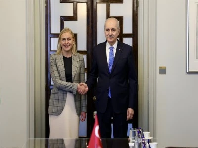 TBMM Başkanı Kurtulmuş, Finlandiya Dışişleri Bakanı Valtonen&rsquo;i kabul etti
