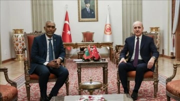 TBMM Başkanı Kurtulmuş, Maldivler Cumhurbaşkanı Muizzu ile g&ouml;r&uuml;şt&uuml;