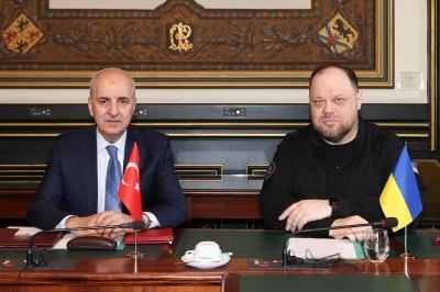 TBMM Başkanı Kurtulmuş, Ukrayna Meclis Başkanı Stefanchuk ile g&ouml;r&uuml;şt&uuml;