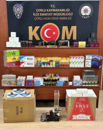 Tekirdağ&rsquo;da 5 adrese silah ve ka&ccedil;ak sigara operasyonu
