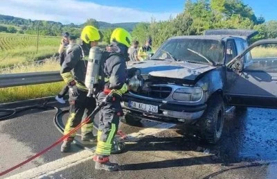 TEM Otoyolu&rsquo;nda cip alevlere teslim oldu