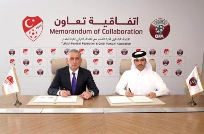 TFF ile Katar Futbol Federasyonu arasında iş birliği anlaşması imzalandı