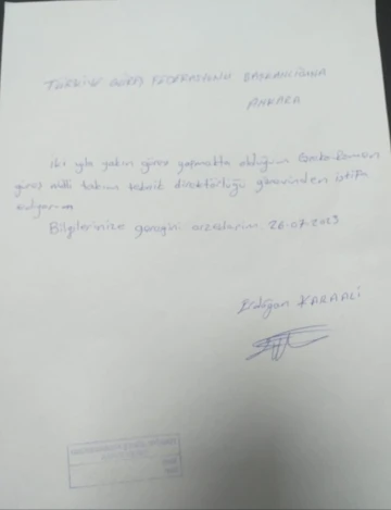 TGF&rsquo;den Erdoğan Karaali a&ccedil;ıklaması
