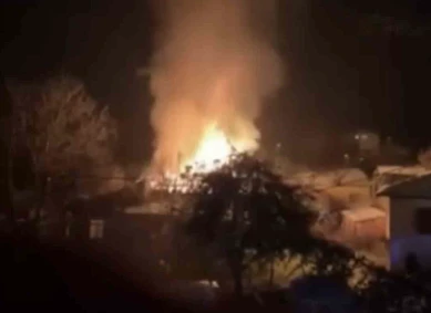 Tokat&rsquo;ta alevler geceyi aydınlattı